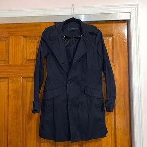 Zara Trench Coat Womens Navy Blue (M)